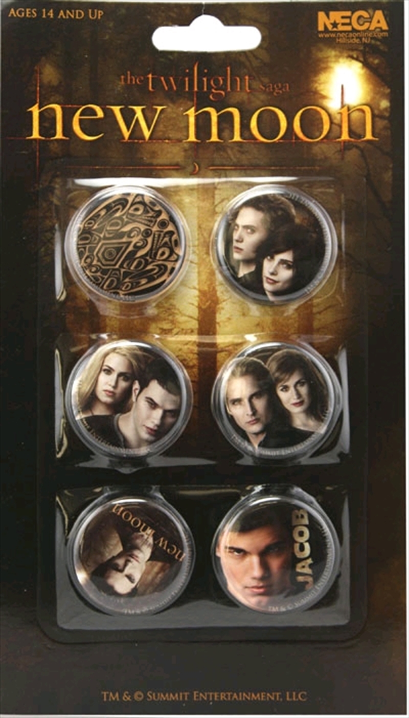The Twilight Saga: New Moon - Pin Set of 6 Jacob & the Cullens/Product Detail/Buttons & Pins