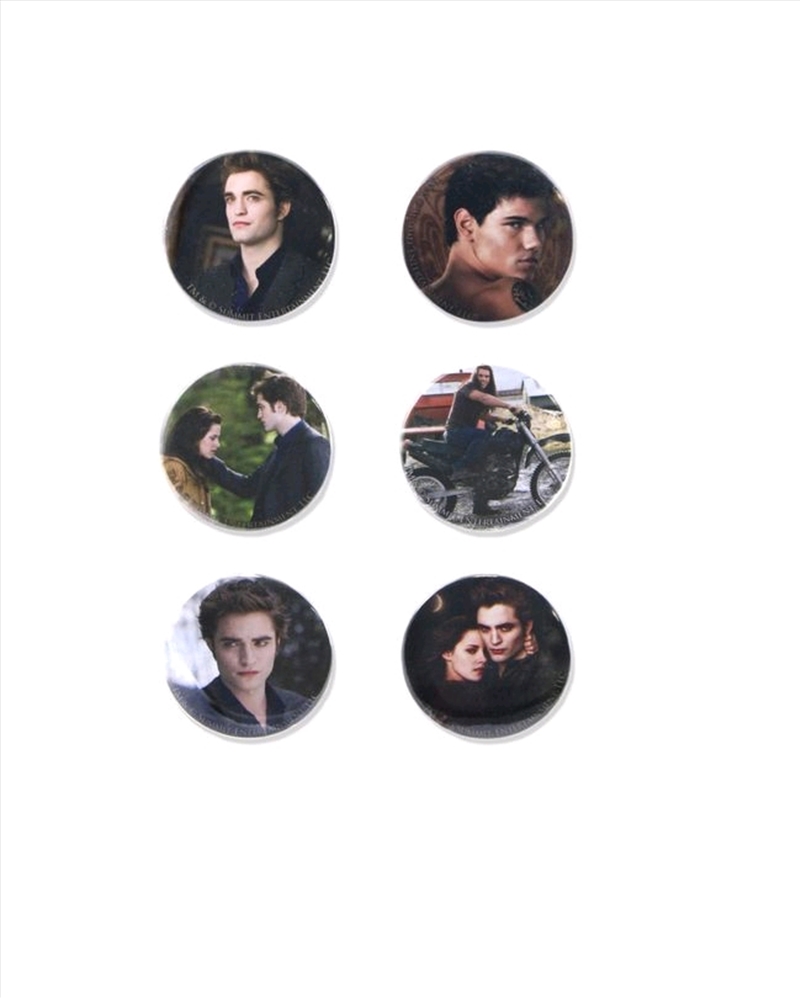The Twilight Saga: New Moon - Pin Set of 6 Edward, Jacob & Bella/Product Detail/Buttons & Pins