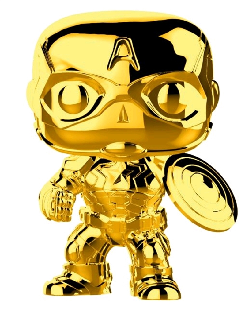 Marvel Studios 10th Anniversary - Captain America Gold Chrome Pop! Vinyl/Product Detail/Movies