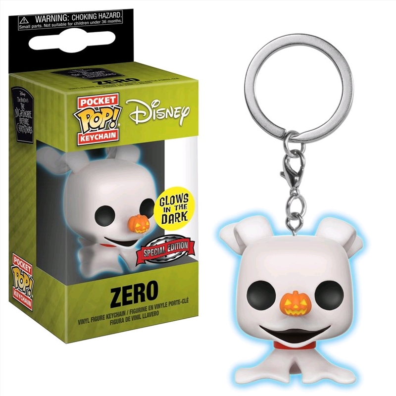 The Nightmare Before Christmas - Zero Glow Pocket Pop! Keychain [RS]/Product Detail/Movies