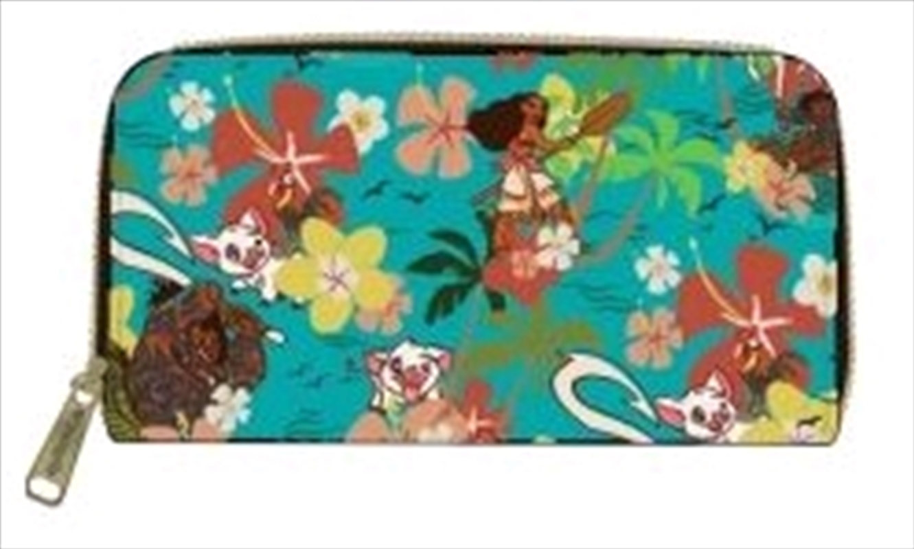 Loungefly - Moana - Floral Zip-Around Wallet/Product Detail/Wallets