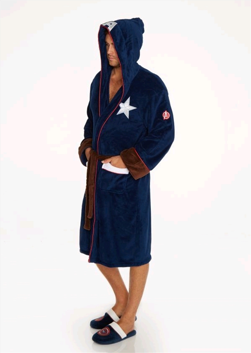Captain America - Captain America Hooded Fleece Bathrobe/Product Detail/Accessories