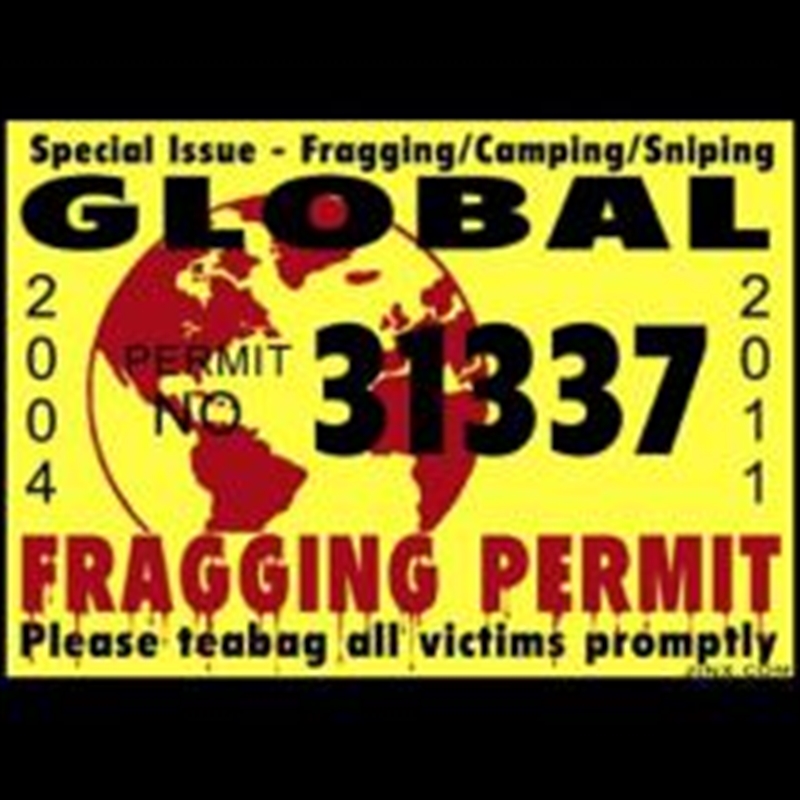 J!nx - Fragging Permit Sticker/Product Detail/Stickers