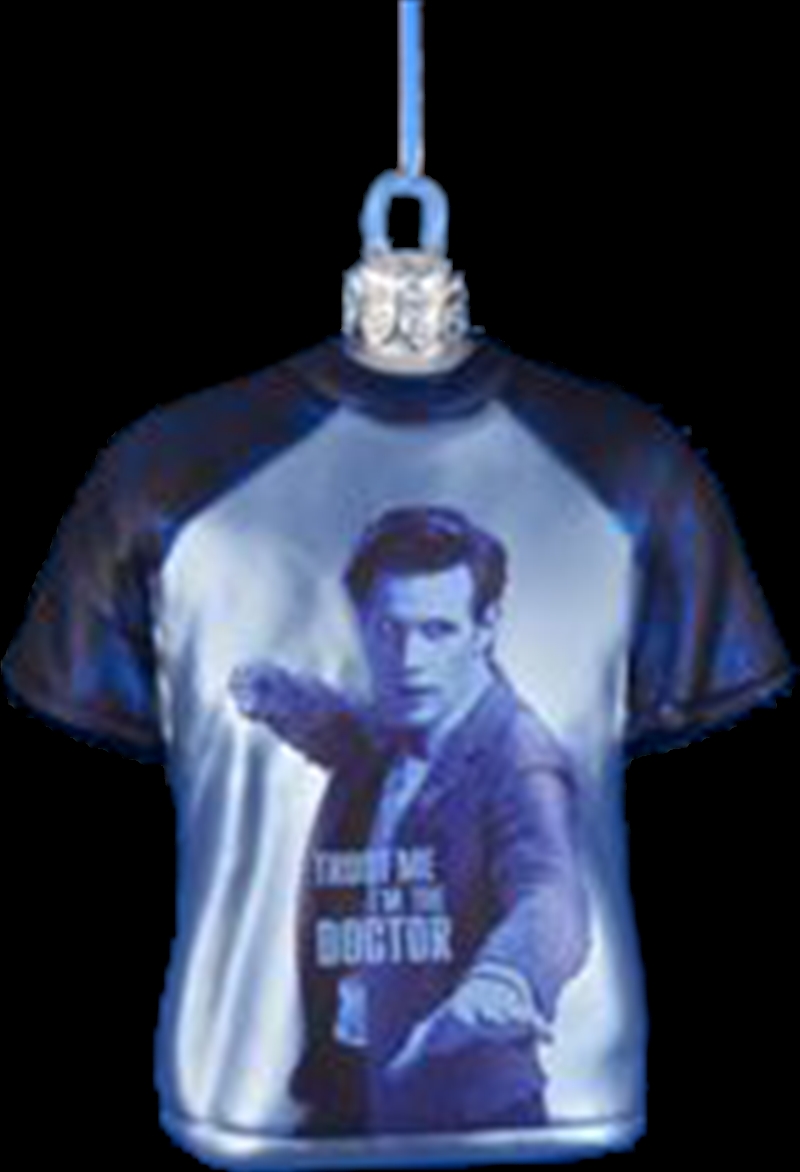 Doctor Who - T-Shirt Shape 3.5" Glass Xmas Ornament/Product Detail/Decor