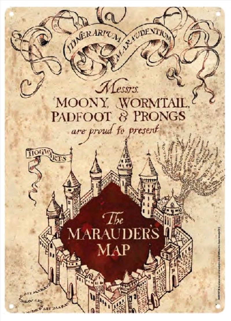 Harry Potter - Marauders Map Small Tin Sign/Product Detail/Posters & Prints