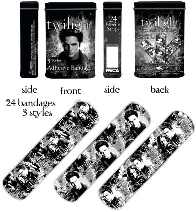 Twilight - Bandages/Bandaids in Tin Container - Distressed B&W/Product Detail/Accessories