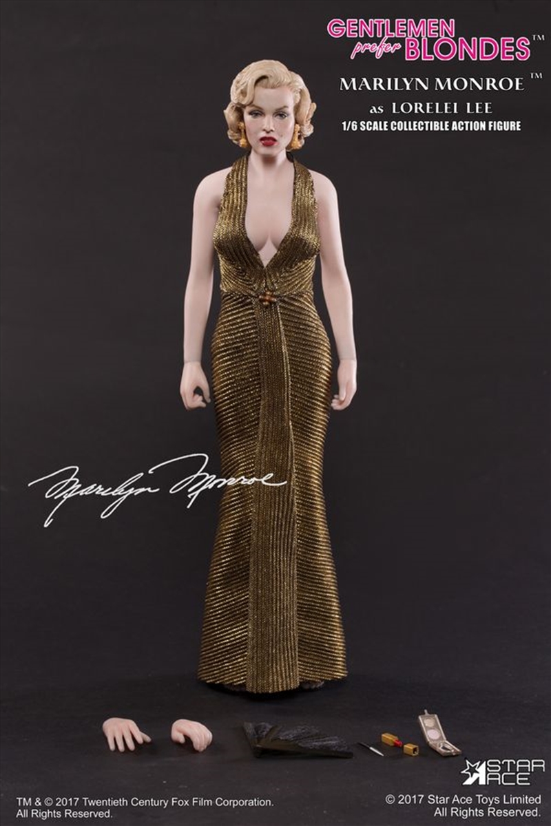 Marilyn Monroe - Gold Dress 12" 1:6 Scale Action Figure/Product Detail/Figurines