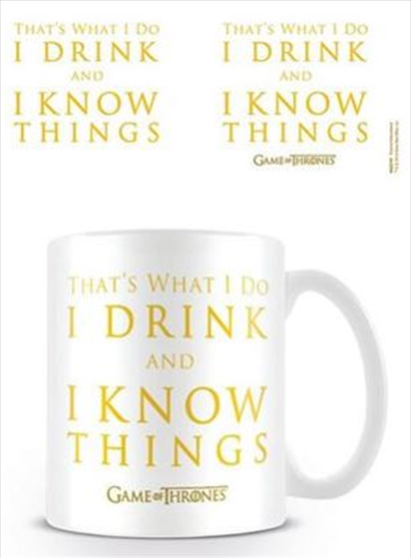 Game Of Thrones - Drink And Know Things/Product Detail/Mugs