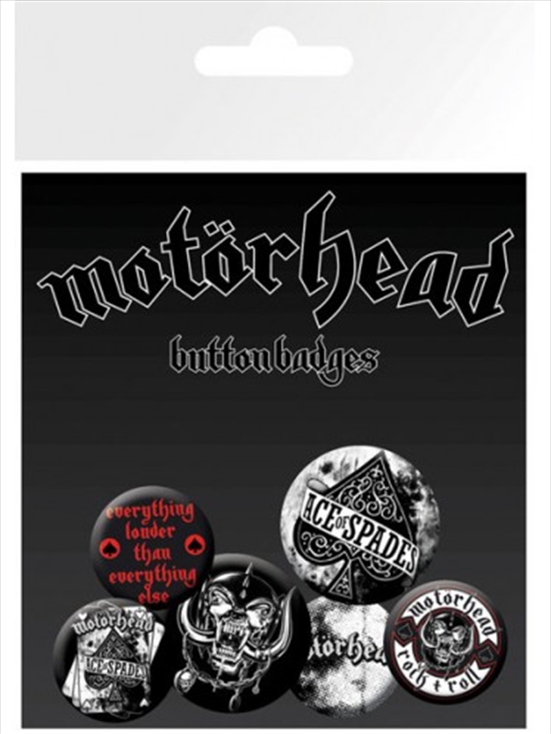 Motorhead Aces Badge 6 Pack/Product Detail/Buttons & Pins