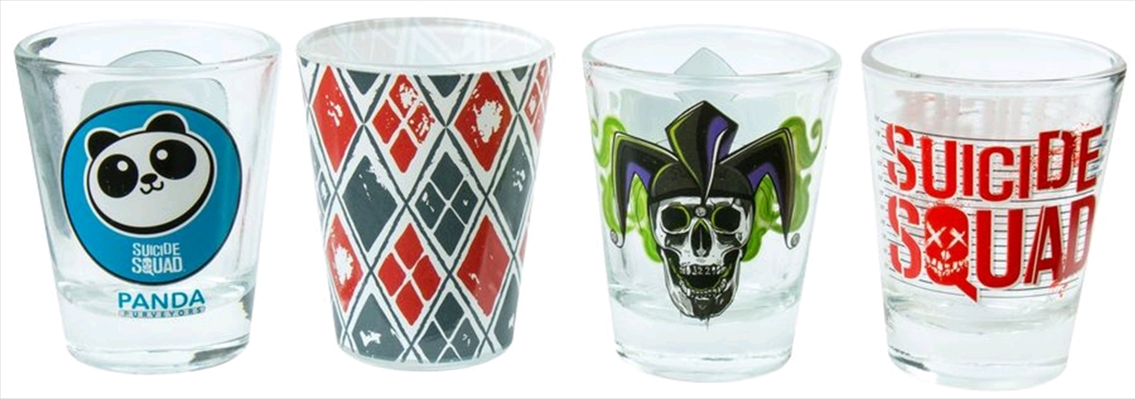 Suicide Squad - Logos Shot Glass Set of 4/Product Detail/Flasks & Shot Glasses