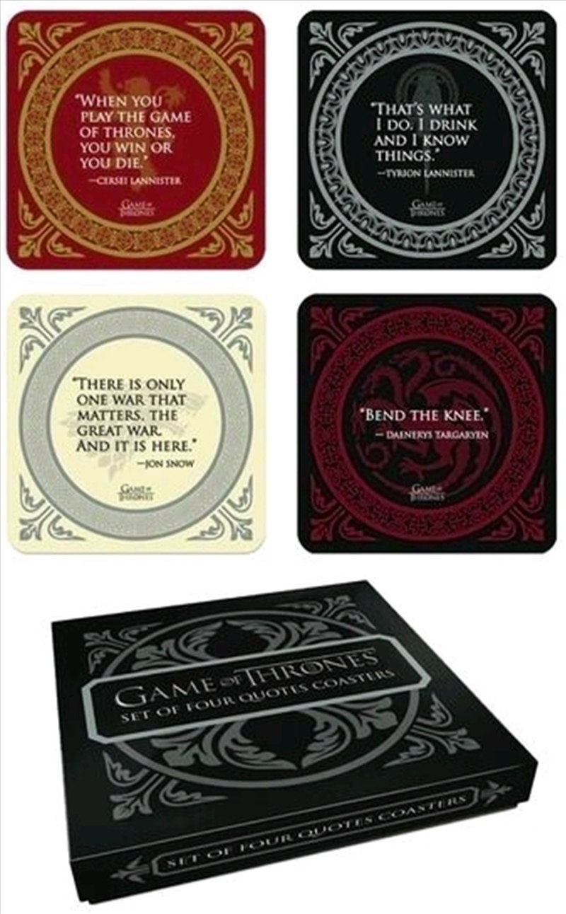 Game of Thrones - Quotes Coaster Set/Product Detail/Coolers & Accessories