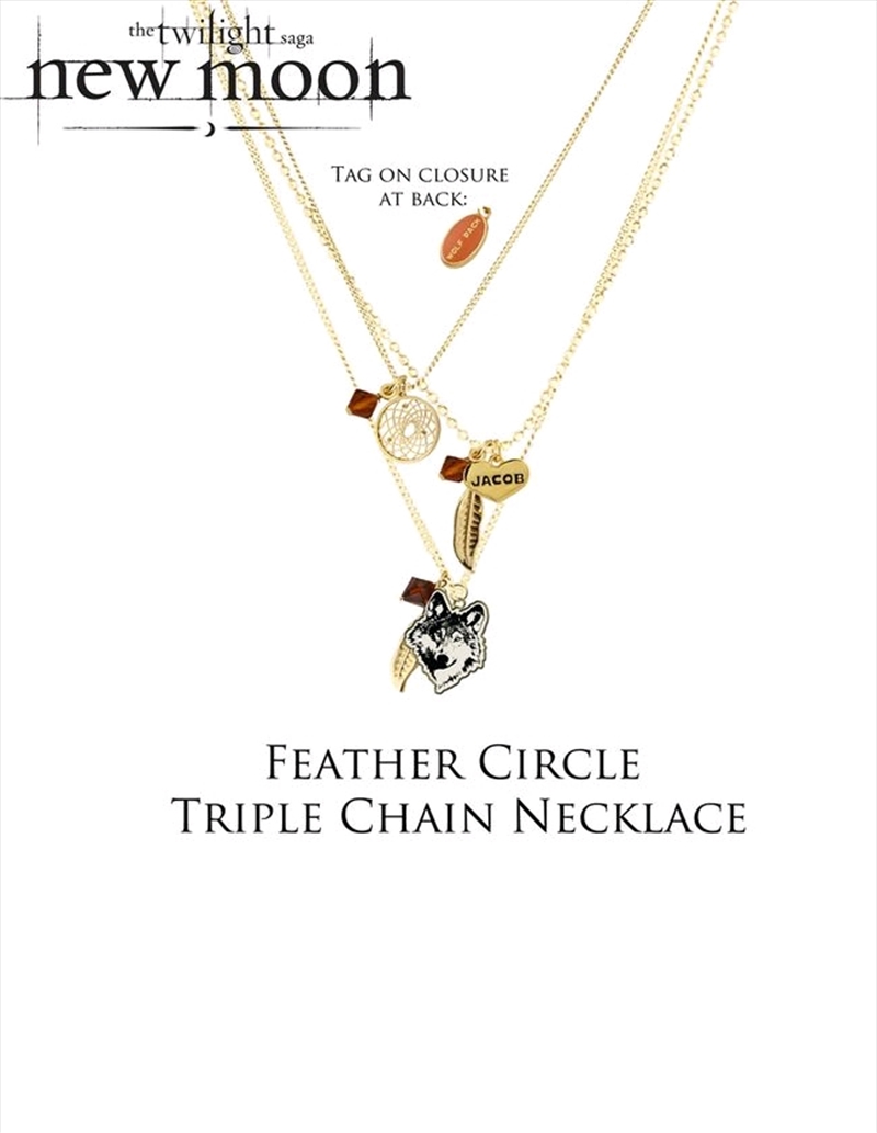 The Twilight Saga: New Moon - Jewellery Necklace Triple Chain Feather Circle/Product Detail/Jewellery
