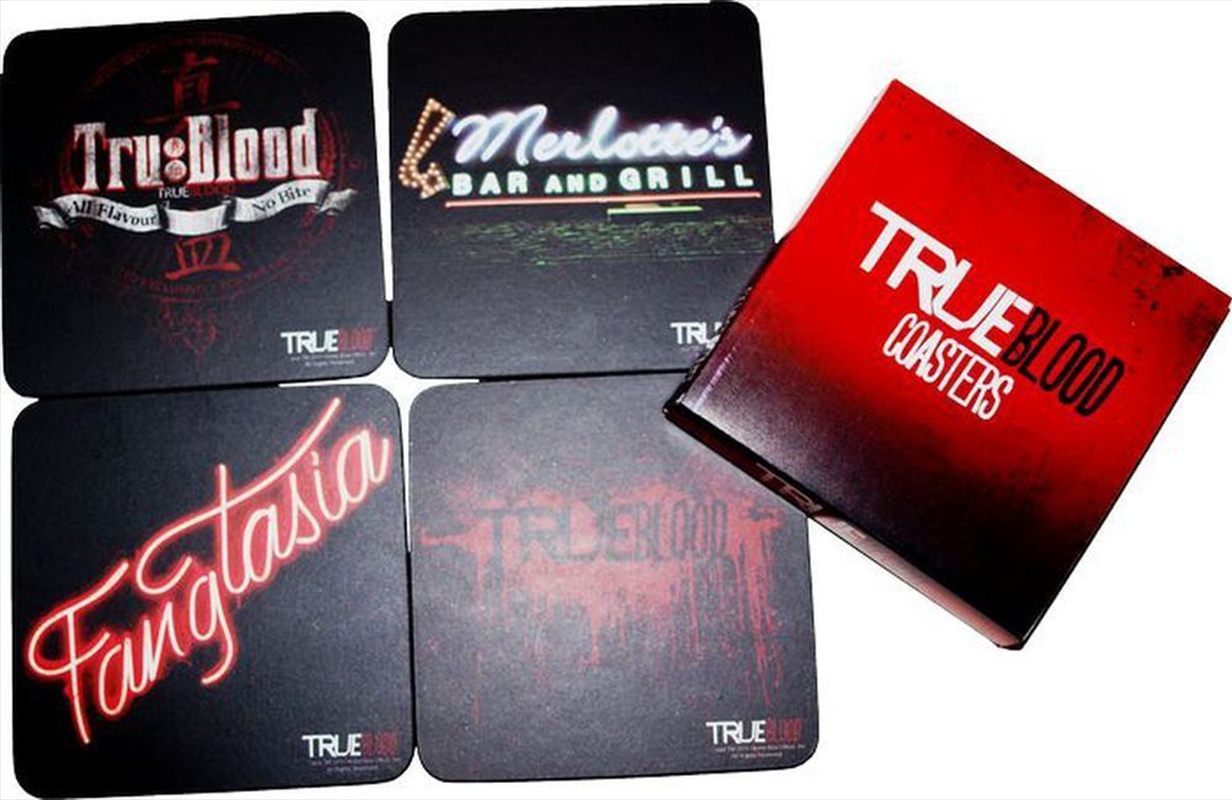 True Blood - Coaster Set of 4 Black (Series 2) | Homewares