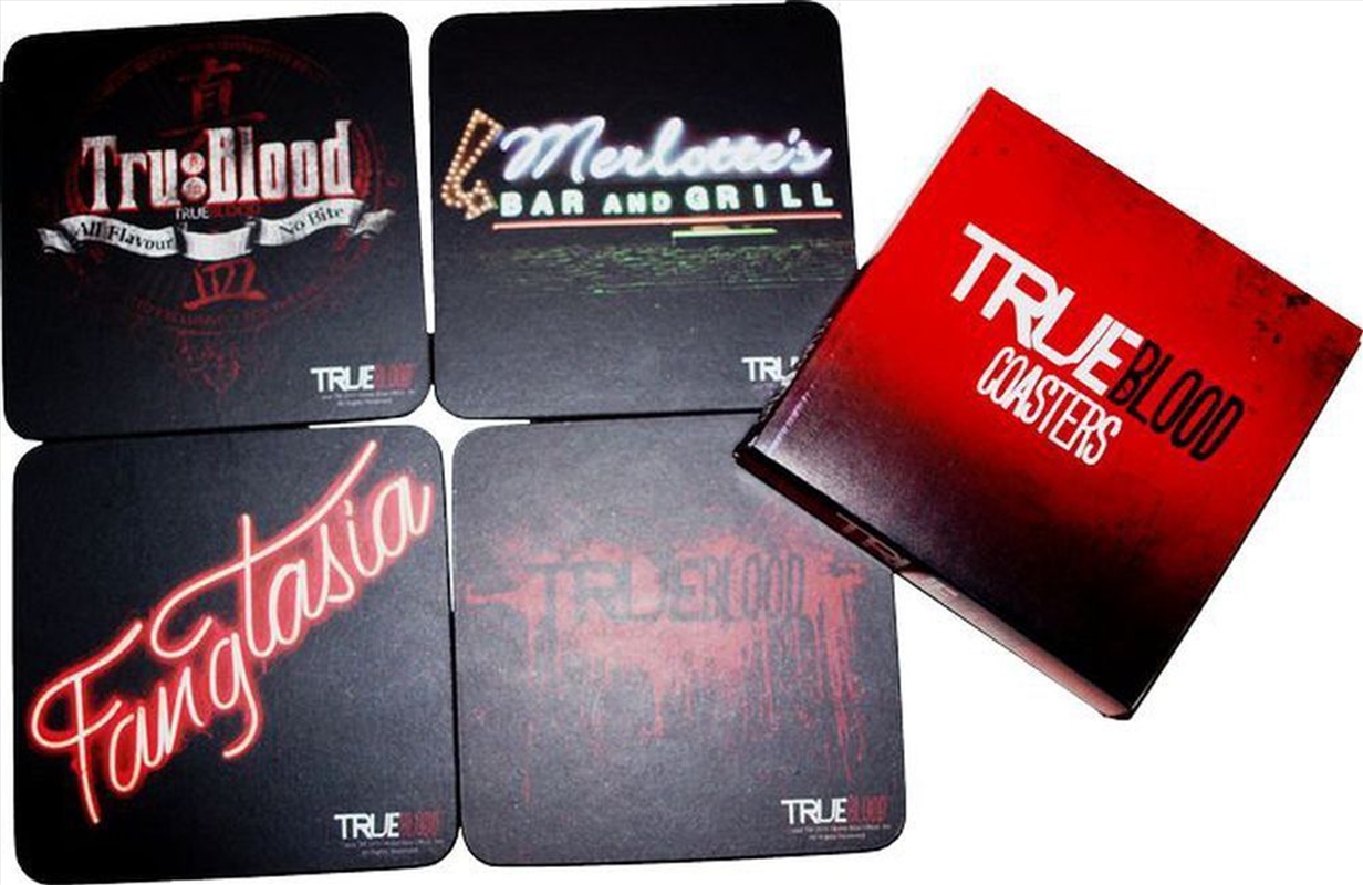True Blood - Coaster Set of 4 Black (Series 2)/Product Detail/Novelty