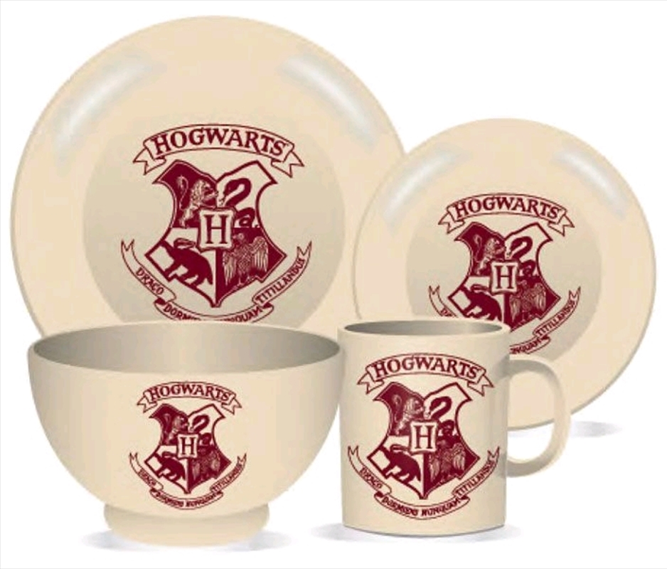 Harry Potter - Hogwarts Crest 4 Piece Ceramic Dinner Set/Product Detail/Diningware
