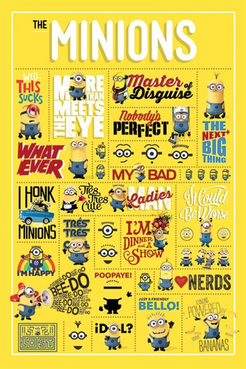 Despicable Me - Minions Infographic/Product Detail/Posters & Prints