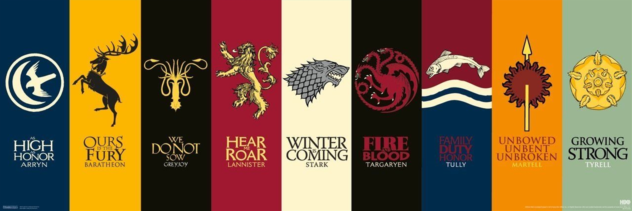 Game of Thrones - Sigils Slim Poster/Product Detail/Posters & Prints
