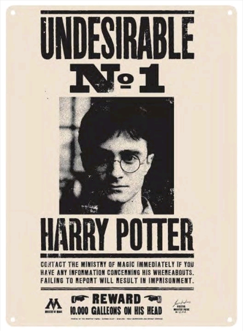 Harry Potter - Undesirable No 1 Small Tin Sign/Product Detail/Posters & Prints