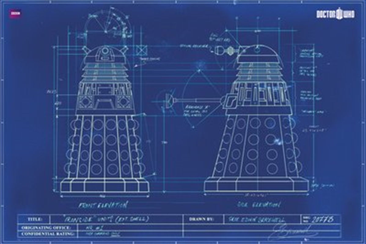 Dalek Blue Print Poster/Product Detail/Posters & Prints