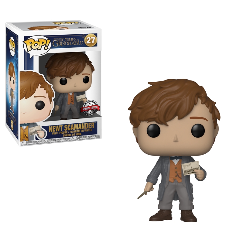 Fantastic Beasts 2: The Crimes of Grindelwald - Newt with Postcard US Exclusive Pop! Vinyl [RS]/Product Detail/Movies