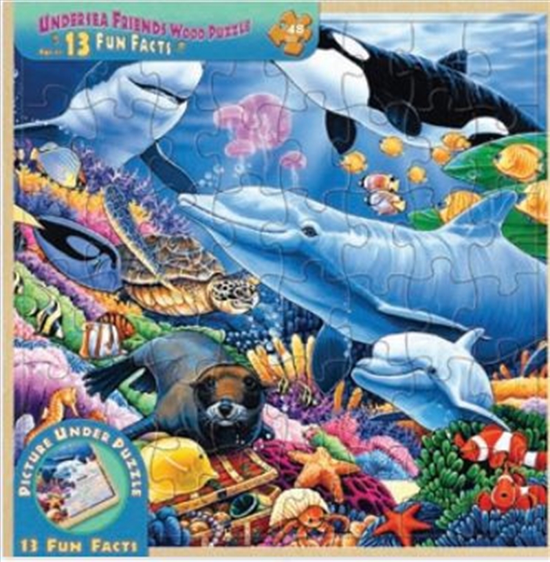 Masterpieces Puzzle Wood Fun Facts Undersea Friends Puzzle 48 pieces/Product Detail/Nature and Animals