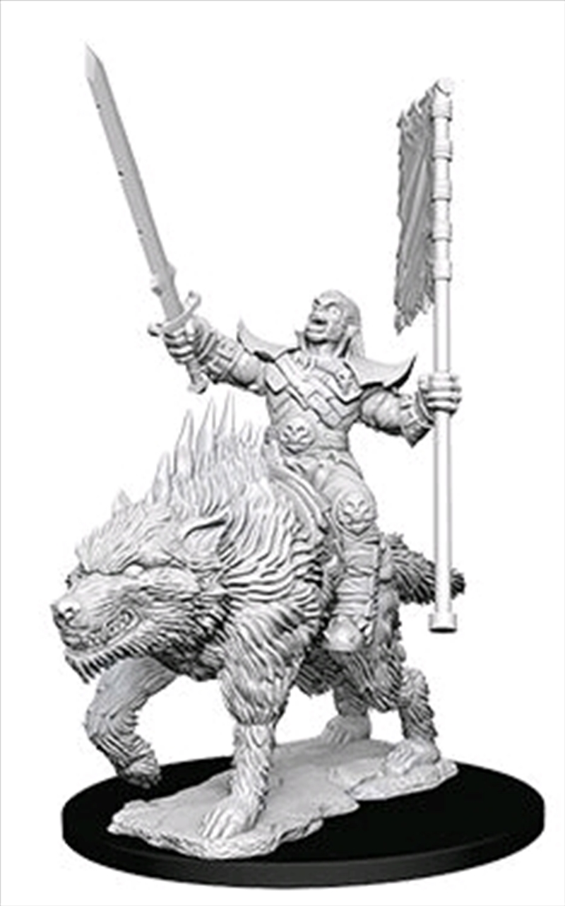 Pathfinder - Deep Cuts Unpainted Orc on Dire Wolf/Product Detail/RPG Games