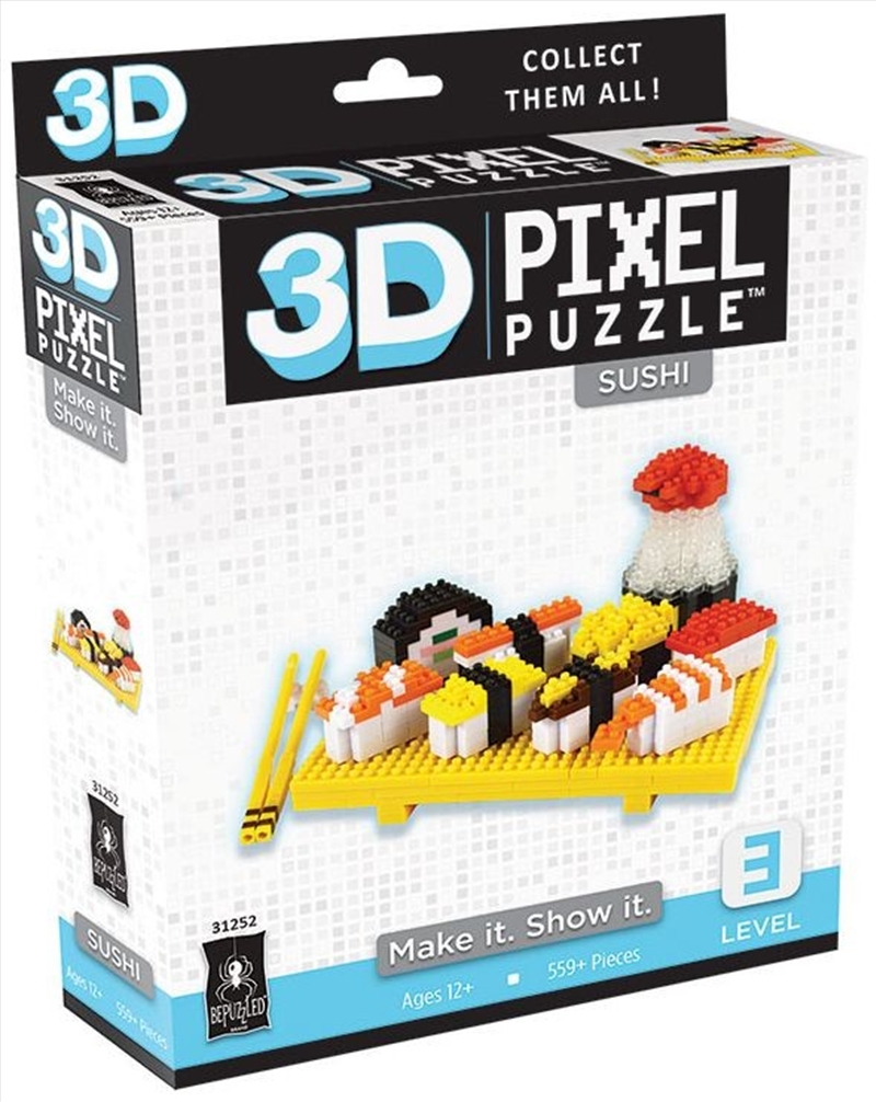 3D Pixel Puzzle Mini - Sushi/Product Detail/Jigsaw Puzzles