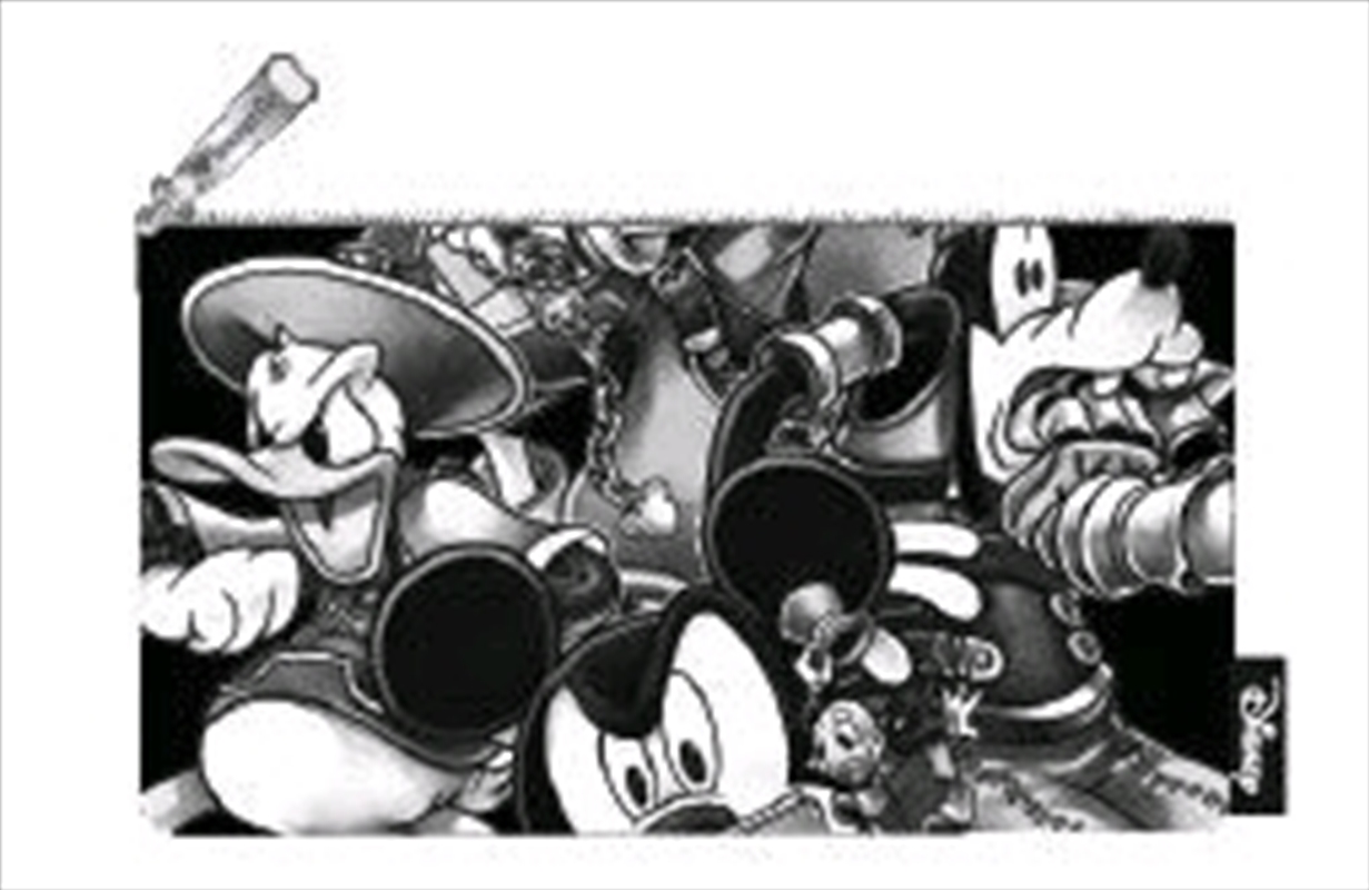 Loungefly - Kingdom Hearts - Black & White Pencil Case/Product Detail/Pencil Cases