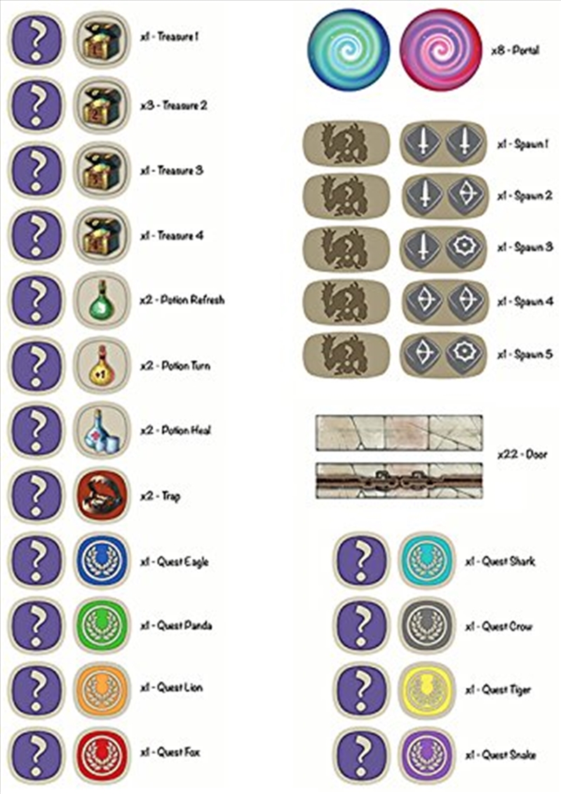 Buy Arcadia Quest Plastic Token Pack Online Sanity