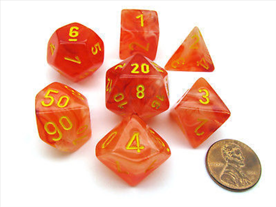 BULK Ghostly Glow Bag of 20 Polyhedral Orange/Yellow/Product Detail/Dice Games