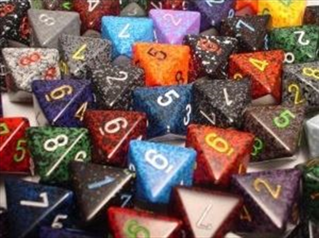 BULK D8 Dice Assorted Loose Speckled Polyhedral (50 Dice in Bag) | Merchandise