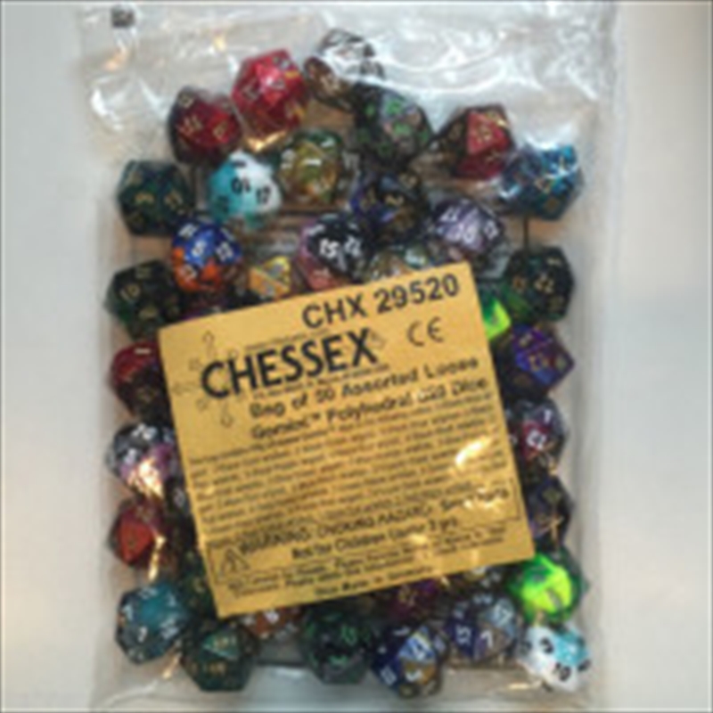 BULK D20 Dice Assorted Loose Gemini Polyhedral (50 Dice in Bag)/Product Detail/Dice Games
