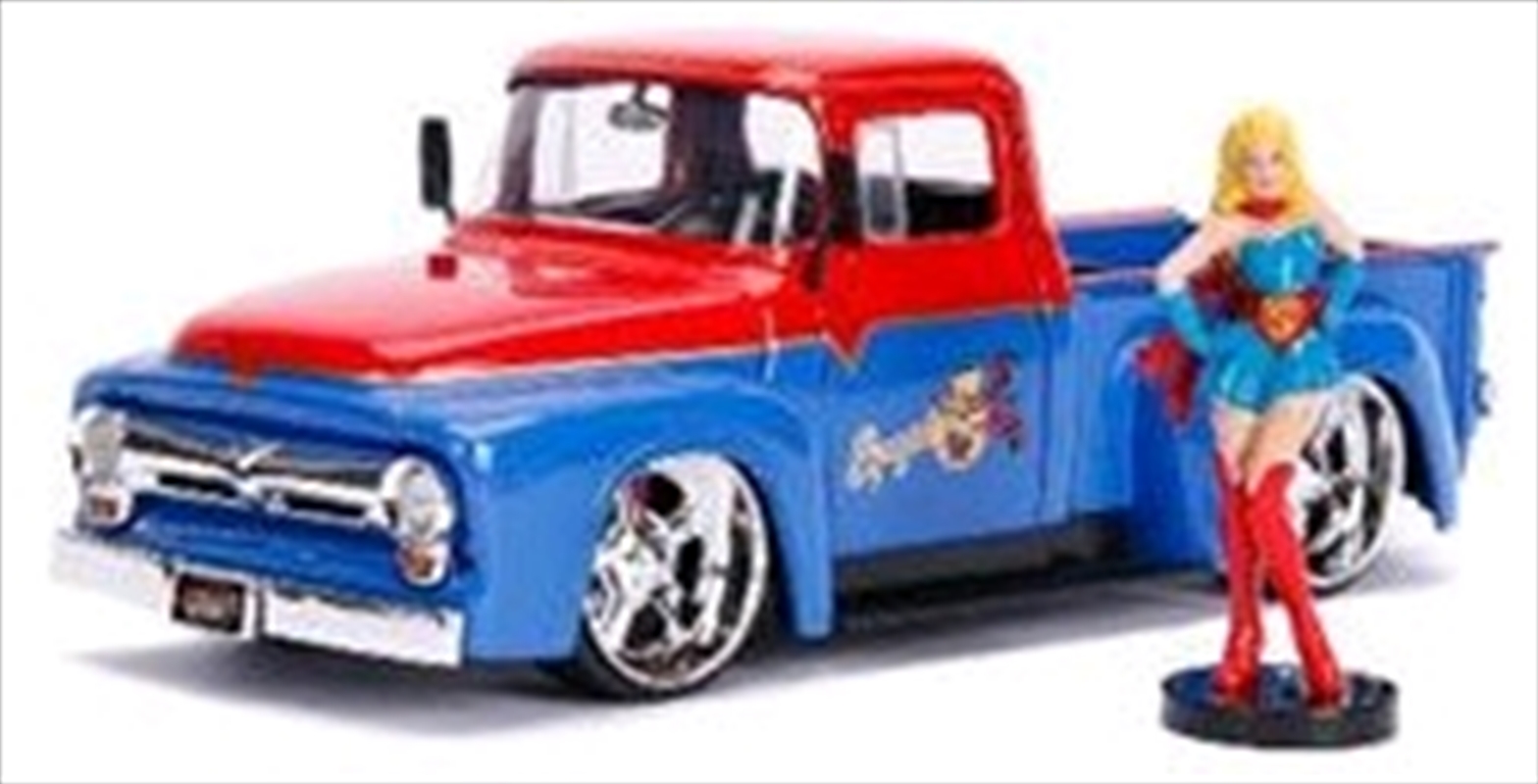 DC Bombshells - Supergirl 1956 Ford F100 1:24 Scale Hollywood Rides Diecast Vehiclest/Product Detail/Figurines