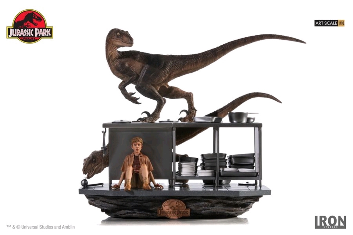 Jurassic Park - Velociraptors in the Kitchen 1:10 Scale Diorama/Product Detail/Statues