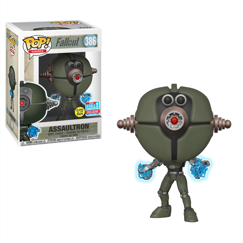Fallout - Assaultron Invader Glow NYCC 2018 Exclusive Pop! Vinyl [RS]/Product Detail/Convention Exclusives