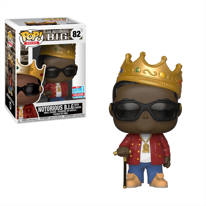 Notorious B.I.G. - Biggie with Crown & Glasses NYCC 2018 Exclusive Pop! Vinyl [RS]/Product Detail/Convention Exclusives