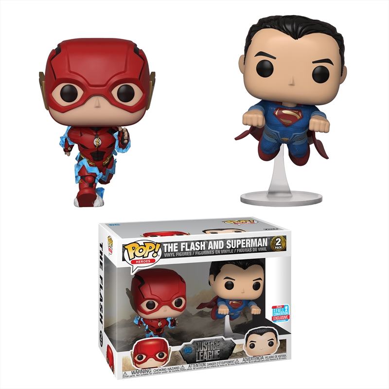 Justice League Movie - The Flash and Superman Race NYCC 2018 Exclusive Pop! Vinyl 2-pack [RS]/Product Detail/Convention Exclusives