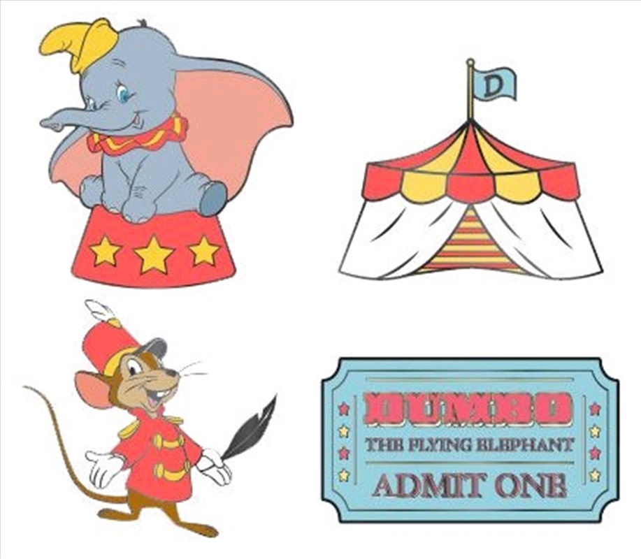 Loungefly - Dumbo - Enamel Pin 4-pack/Product Detail/Buttons & Pins
