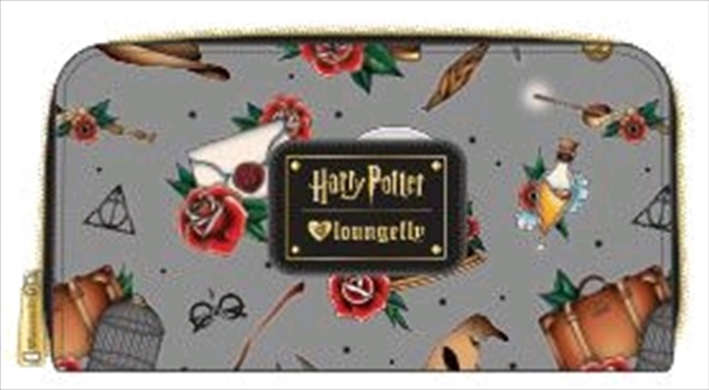 Loungefly - Harry Potter - Props Print Zip-Around Wallet/Product Detail/Wallets