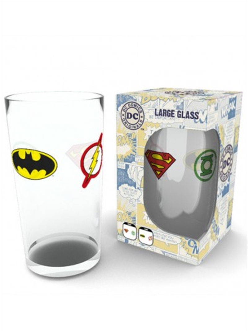 DC Comics Iconic Logos Large Glass/Product Detail/Glasses, Tumblers & Cups
