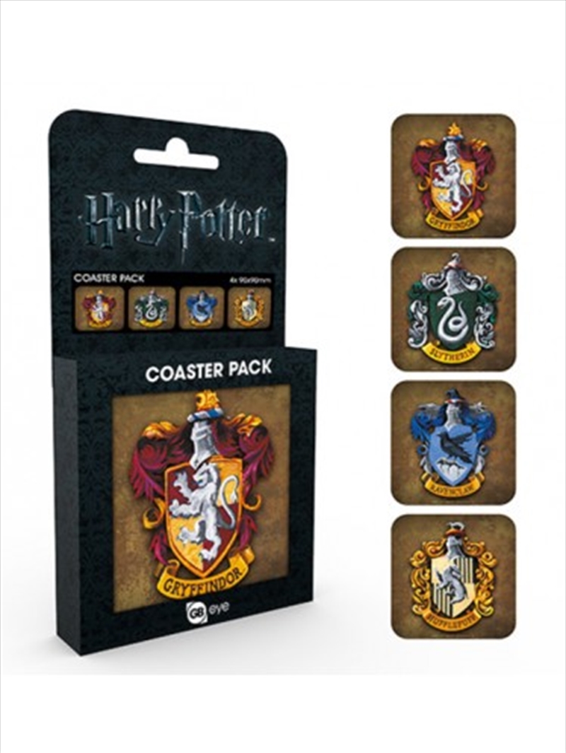 Harry Potter Crests Set Of 4 Coasters/Product Detail/Coolers & Accessories