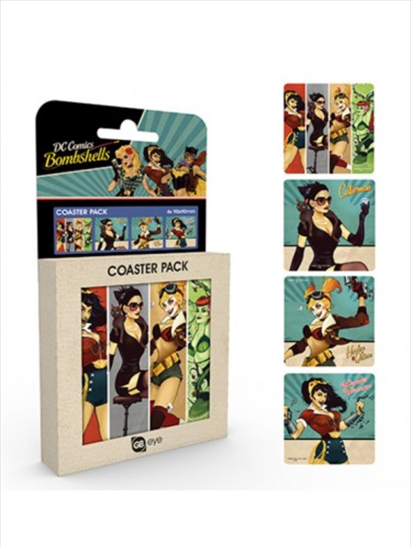 DC Comics Bombshells Set Of 4 Coasters/Product Detail/Coolers & Accessories