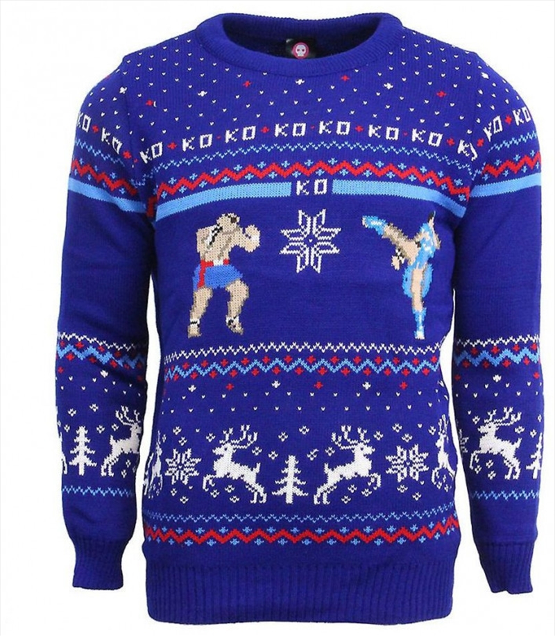 Official Street Fighter Sagat vs Chun Li Christmas Jumper Ugly Sweater M/Product Detail/Outerwear