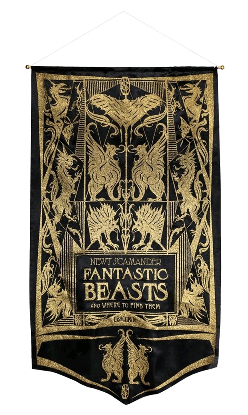 Fantastic Beasts and Where to Find Them - Newt Book Cover Gold Glitter Banner/Product Detail/Posters & Prints