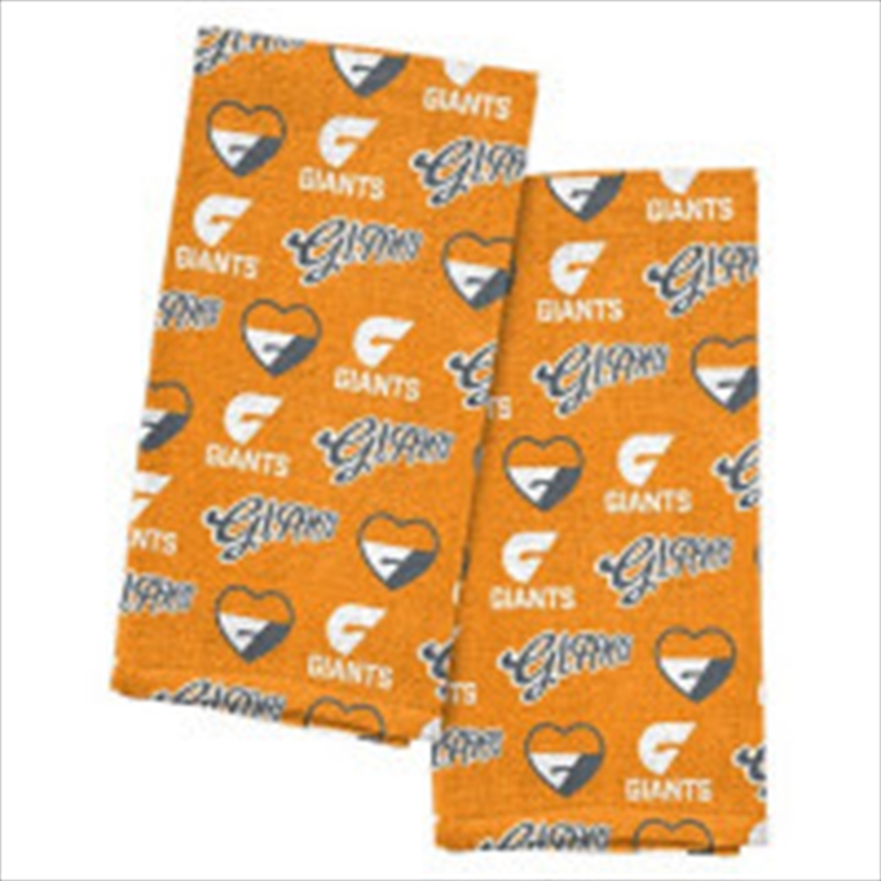Greater Western Sydney Swans Giants (GWS) Tea Towel 2 Pack/Product Detail/Kitchenware