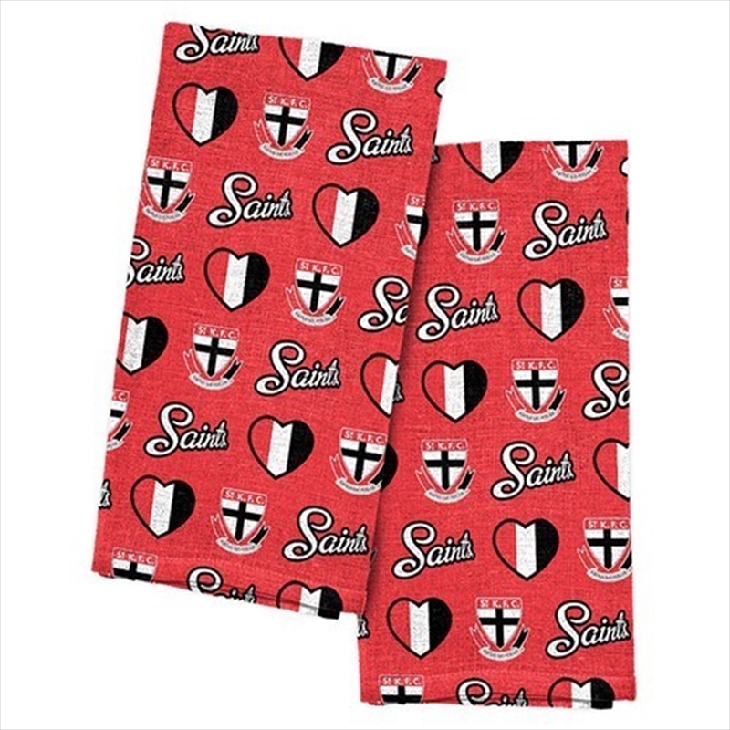 St Kilda Saints Tea Towel 2 Pack/Product Detail/Kitchenware