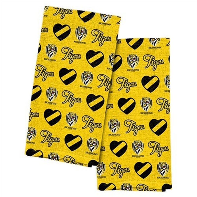 Richmond Tigers Tea Towel 2 Pack/Product Detail/Kitchenware