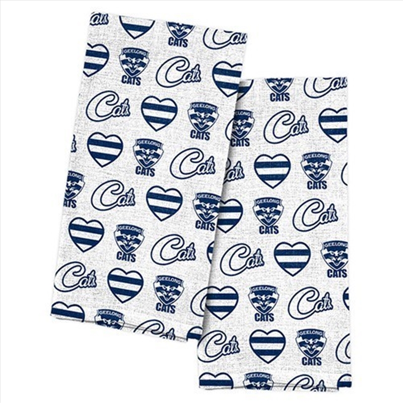 Geelong Cats Tea Towel 2 Pack/Product Detail/Kitchenware