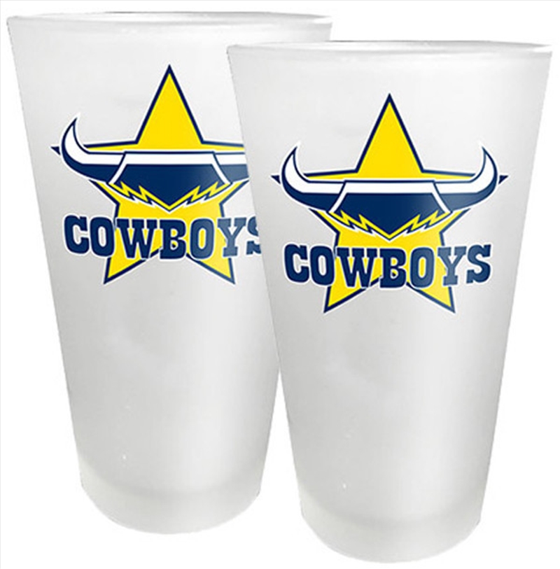 NRL Conical Glasses Set of 2 North Queensland Cowboys/Product Detail/Glasses, Tumblers & Cups