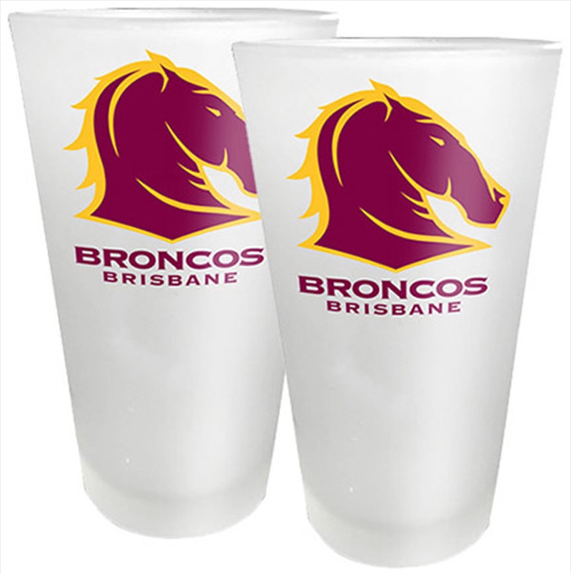 NRL Conical Glasses Set of 2 Brisbane Broncos/Product Detail/Glasses, Tumblers & Cups